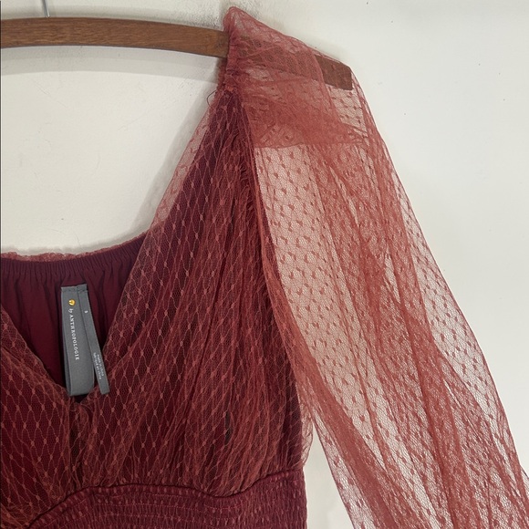 BY ANTHROPOLOGIE Tulle Sheer Balloon Sleeve Blouse Size Small - Picture 10 of 16